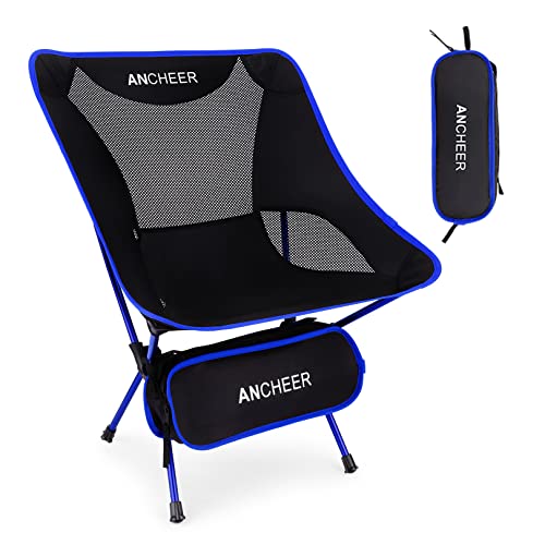 アウトドアチェア 折りたたみ キャンプ椅子 超軽量 コンパクト【耐荷重150kg】レジャーチェア イス 椅子 航空級アルミ合金 ハイキング お釣り 登山 収納袋付属 携帯便利 一年安心保障 (ブルー)