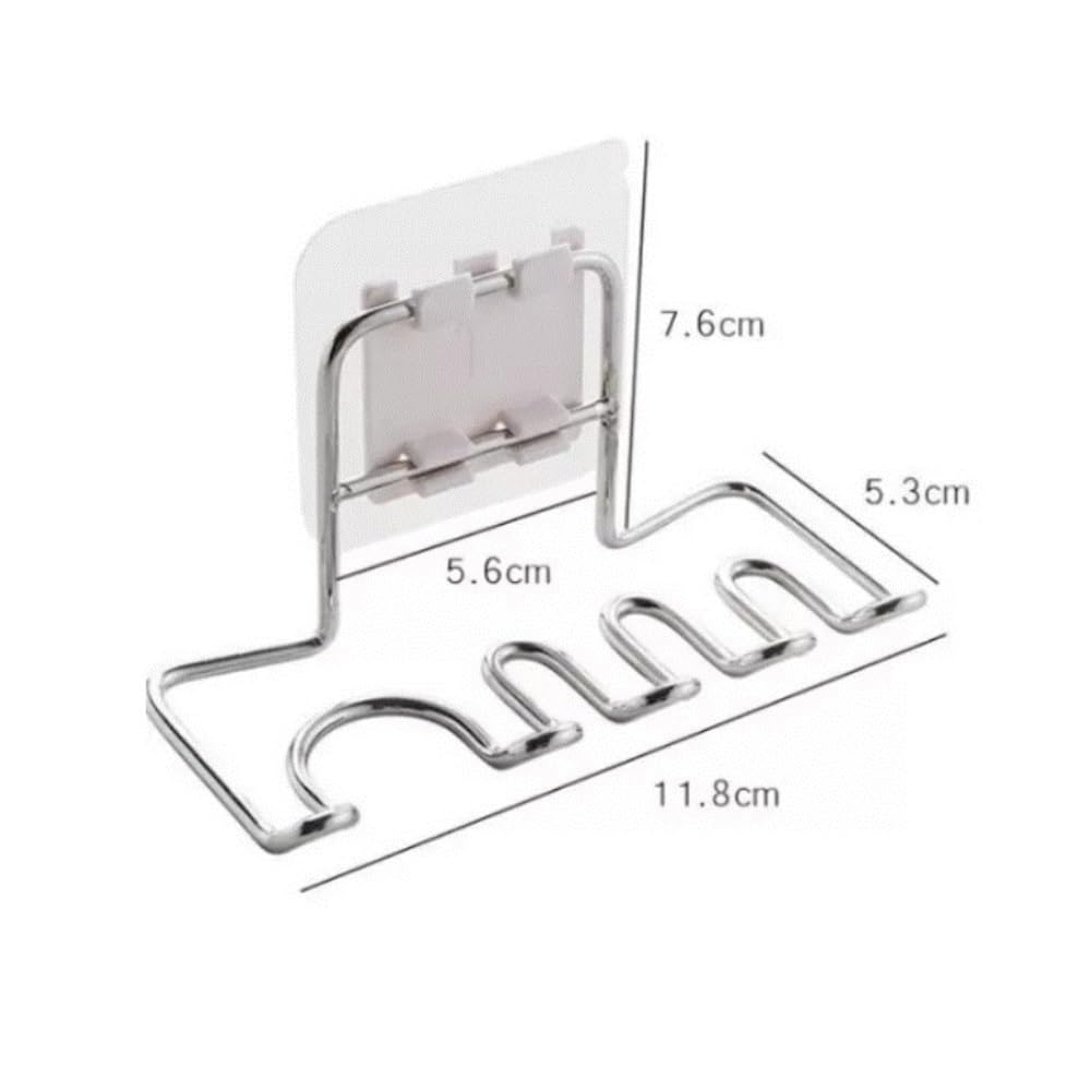 Portacepillos de Dientes para Familia Tenedor Funcional Multi del Cepillo De Dientes La Ventosa Montado En Pared Ninguna Perforación Requerida Cocinas(Blue,Silver,1pcs)