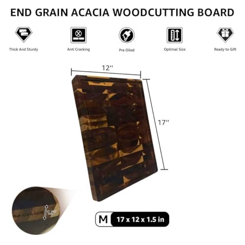 Tabla de cortar de madera nogal con surco para jugos 43x30 cm miniatura 2