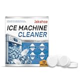 FUHAMJ 12 Pezzi Pastiglie Pulizia Macchina del Ghiaccio, Rimuovono Calcare e Minerali, Detergente Efficace per Gelatiere, Prolunga Durata e Prestazioni