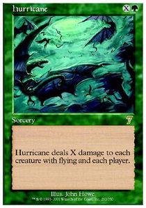 hurricane mtg card Magic: the Gathering - Hurricane - Seventh Edition