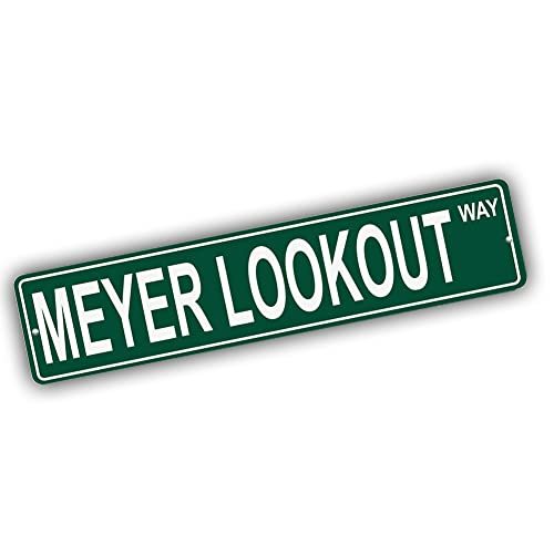 Brotherhood Aluminum Street Sign for Meyer Lookout - Wyoming Man Cave Decor