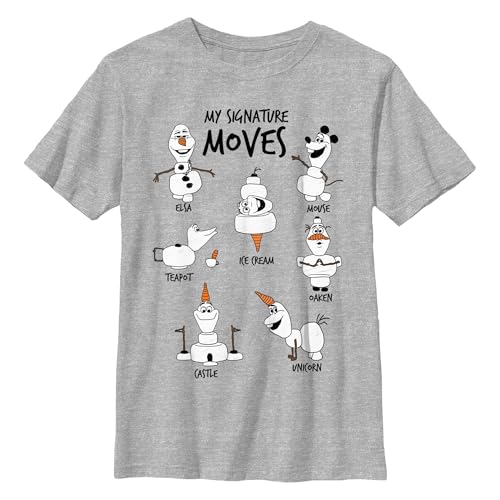 Disney Boy's Signature Moves T-Shirt, Athletic Heather, X-Small
