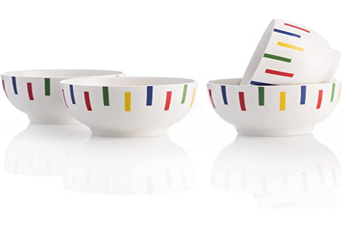 United Colors Of Benetton Set 4 Tazze In New Bone China, 360 Ml, Design Punti Colorati, Casa Benetton - 2