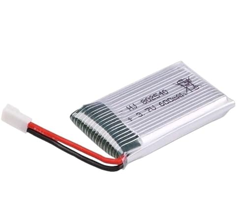ZGLBMFT for 3.7V 600mah 802540 Drone Lipo Battery for Syma X5C X5C-1 X5 X5SC X5SW H5C V931 S5C S5W SS40 FQ36 for FPV Quadcopter(4pcs MX2.0 Plug)