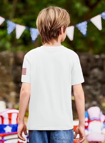 Image of BesserBay Unisex Kids July 4th Amarican Flag Top Patriotic Funny T-Shirt 6-14 Years