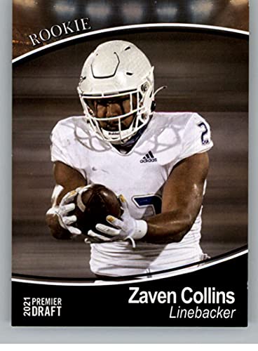 2021 SAGE Hit Premier Draft Football #131 Zaven Collins Tulsa Golden Hurricane RC Rookie Official Player Licensed Trading Card