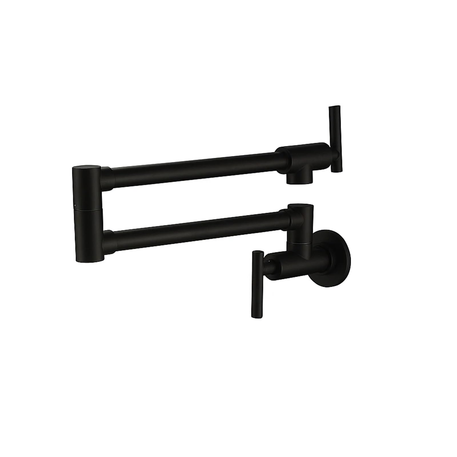 Grifo de pared cocina negro para llenado de ollas en zona de fuegos moderna