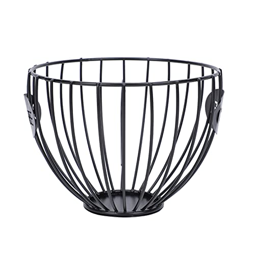 Cabilock Organizer 1Pc Stand Structure Diner French Wire Bread Vegetables Wrought Shaped Bowl Snack Black Basket Rack Food Countertop Home K Pods Cafe Bar Organizer: Coffee Pen Metal Espresso Pods #TOP23