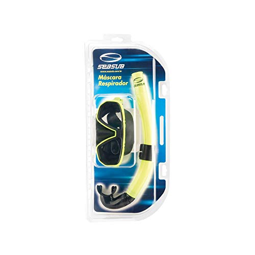 Kit Máscara e Snorkel Seasub Dua/Limão