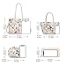 Women Fashion Synthetic Leather Handbags Tote Bag Shoulder Bag Top Handle Satchel Purse Set 4pcs