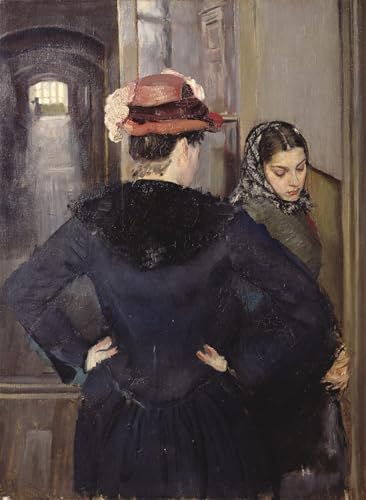 Tableau une Rencontre de Christian Krohg - Impression d'art sur toile murale 60x90cm