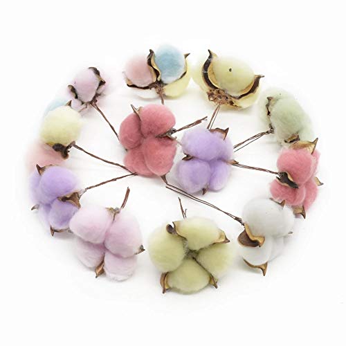 Bricolage fleur arrangement en coton artificiel pour décorer une table