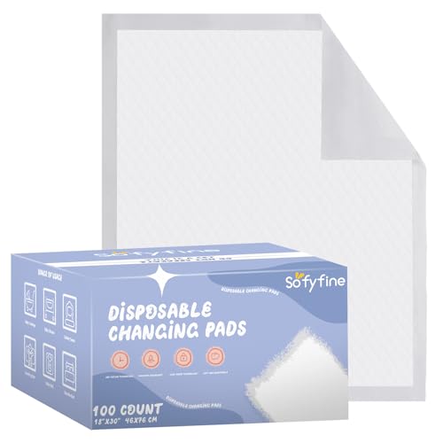 Image of Large Thicken Disposable Changing Pads for Baby 18" x 30"Portable Changing Diaper Liners for Mess Free Travel, Leakproof Incontinence Bed Pads,Waterproof Table Protector Mat, Toddler Pee Pads