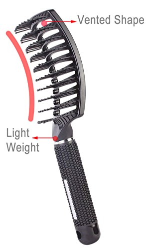 Curved Vented Styling Hair Brush, Detangling Thick Hair Massage Blow Drying Brush #TOP2