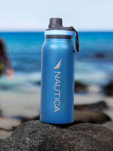 Image of NAUTICA Premium Leak-Proof Insulated Water Bottle - 1pc (Fender)| 750ml | Stainless Steel Flask with 24 Hours Temperature Retention | Ideal for Travel, Gym, Office Use Austin Solid-lightblue