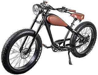 CIVIBIKES 48V 750W Bafang Vintage Electric Bike Fat Tire Cheetah Beach Cruiser Electric