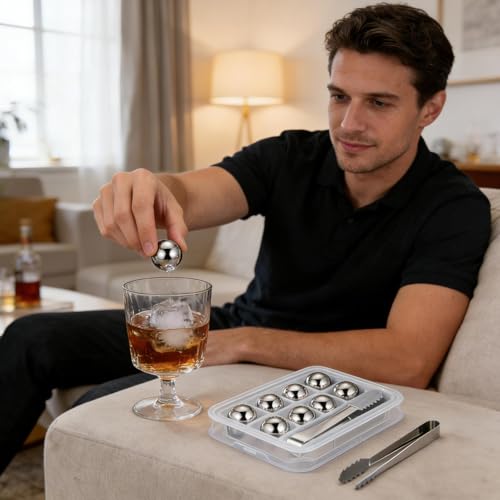 Boule de glace réutilisable en acier pour café et bière maison