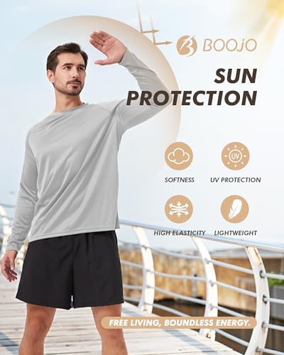 7 Pack Long Sleeve Shirts for Men - Quick Dry Moisture Wicking Sun Protection UV UPF T-Shirts for Fishing Workout Gym3