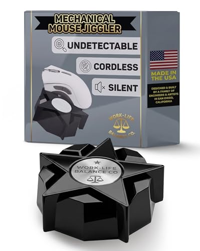 Image of Mechanical Mouse Jiggler, No USB, Cordless, Silent Undetectable Mouse Mover | No Software, Automatic, Wireless, AA Battery 12-18 Months, Keeps PC Laptop Awake, Randomized Movement, Remote Work Wiggler