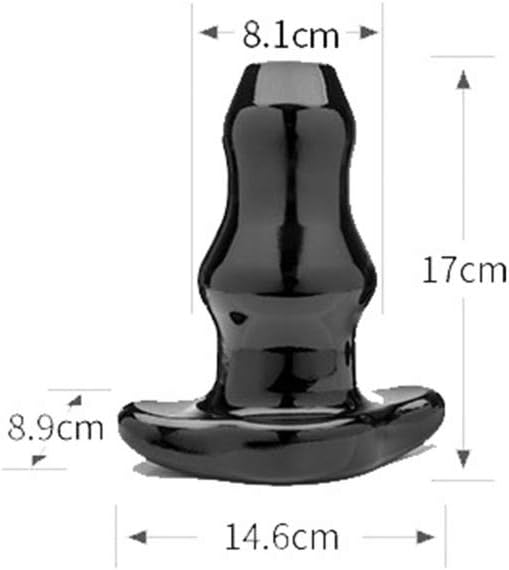 PerfectFit Brand Double Tunnel Plug, Hollow Butt Plug, PFBlend, TPR/Silicone, Use for Anal Training, Clear, X-Large