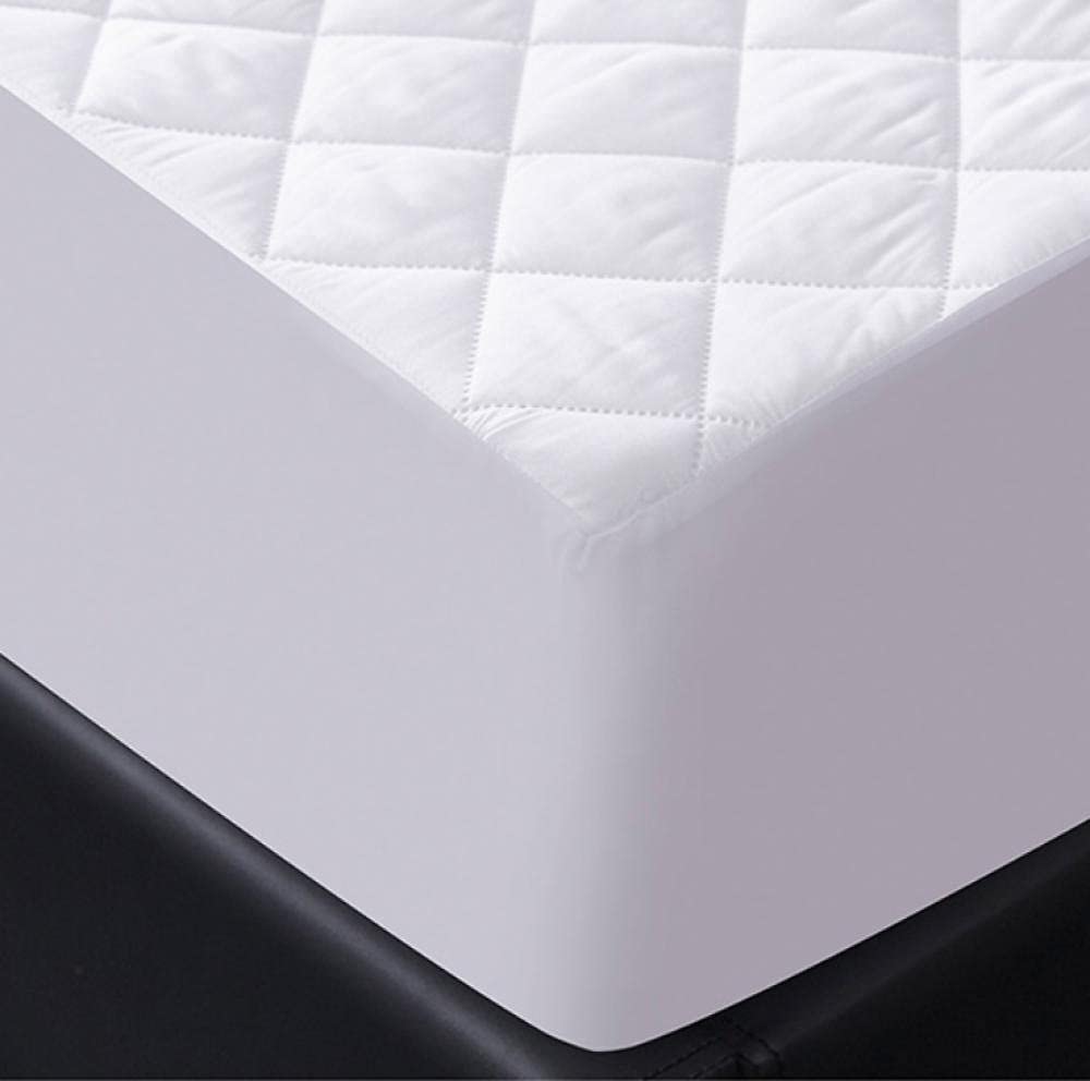Biancheria da letto Lenzuola con angoli Hotel Homestay Lenzuola con angoli impermeabili trapuntate spesse di colore puro per coprimaterasso White King 193x203cm + 46cm