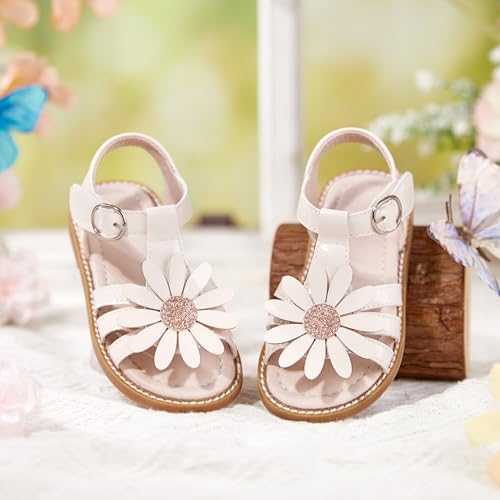 Image of Kiderence Toddler Flower Girl Sandals Open Toe Dress Shoes Wedding Party