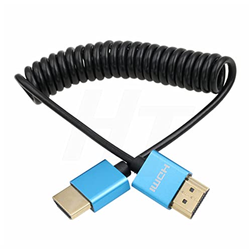 HangTon HDMI 8K 4K 60p Cable Thin Coiled for ZCAM Sony A7IV Canon Nikon Blackmagic Camera ATOMOS Shinobi Ninja V Portkeys BM5 FEELWORLD Monitor Type A HDMI 2.1 - Image 2