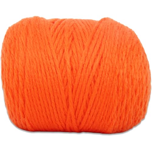 Image of ThreadArt Chunky Yarn Big Cake, 300g (316 Yards - Orange 18 | Super Bulky #6 for Hand Knitting & Crocheting - 100% Soft Acrylic for Blanket Yarn