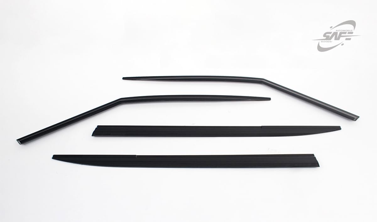 safe smoke window visor sun rain vent guard 4 pcs set compatible with 2024~ hyundai santa fe out channel visor black (made in korea) santa fe 2024~ smoke