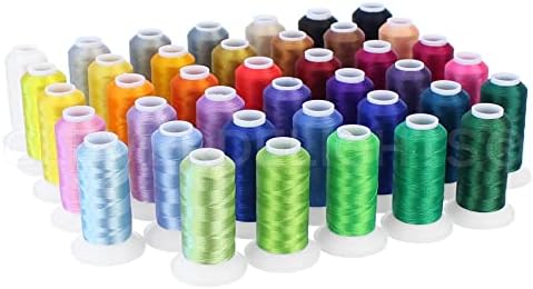 CleverDelights Embroidery Machine Thread Set - Strong Polyester Thread - for Brother Babylock Janome Singer Pfaff Husqvarna Bernina Machines - 40 Wt (120D/2) Thread (40 Piece Set - 550 Yard Spools) image 5