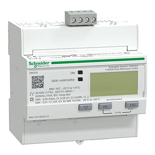 Medidor iEM3255 x/5A C.0,5S MODBUS MID rail DIN sous-comptage réseau