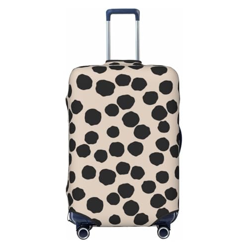 Travel Luggage Cover Protector - Irregular Black Polka Dots Anti-Scratch Suitcase Covers Fits 18-32 Inch Luggage