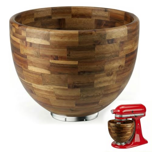 Tazón de Madera Acacia 5 Qt Compatible con KitchenAid miniatura 1