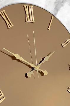 EMORES 41 Cm Real Mirror Plexiglass Digit Decorative Wall Clock