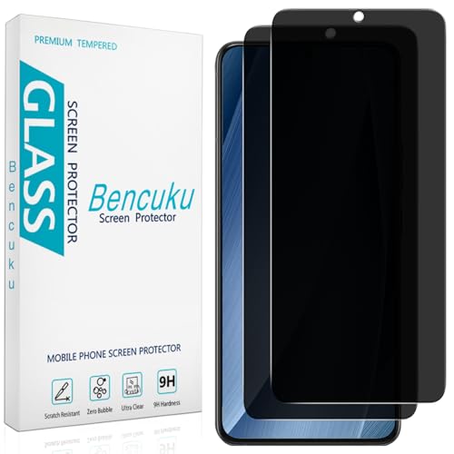 Bencuku (2 Pack) Privacy Screen Protector for Samsung Galaxy S22 Anti Spy Tempered Glass Support Fingerprint Unlock Anti Scratch Bubble Free