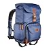 Produktbild Mantona Luis junior Retro Fotorucksack (mit Echtleder-Applikationen, inkl. Regenschutzhülle, flexible Einteilung und Tablet-Fach für 1x DSLR-Kamera, 1-2 Objektive und diverses Fotozubehör) blau, 450mm