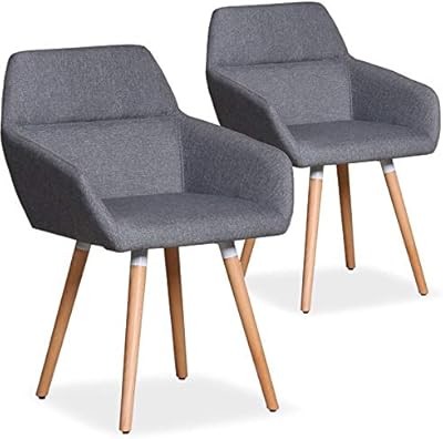 Menzzo Fauteuil Scandinave Noir Avec Pouf Repose Pied Salon