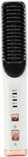 Cordless Hot Brush for Short Hair Wireless Portable 3-temp – Heated Curling Hair Styling Tool for Short Straighten & (White)