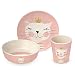 Produktbild Kindergeschirr Set aus Bambus 3-teilig Teller, Schale, Becher Prinzessin Katze