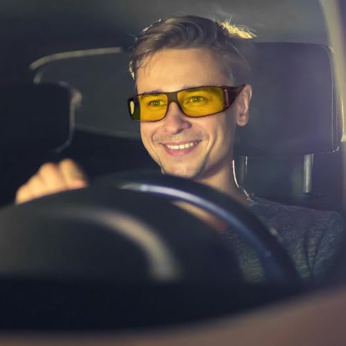 Image of Night Driving Glasses for Men Women Fit Over Sunglasses Anti Glare Polarized HD Night Vision Glasses