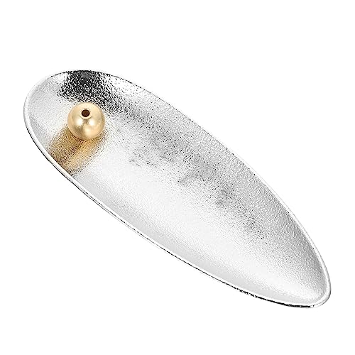 MAGICLULU Quemador De Varillas De Incienso Mini, Soporte Decorativo De Aleación De Cobre Plateado, Aromaterapia para Meditación y Hogar, Portaincienso Zen Compacto para Decoración