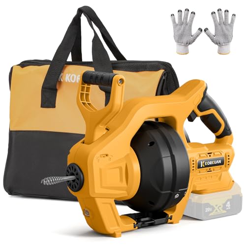 Cordless Drain Auger Dewalt 20V Battery, Auto-Feed Plumbing