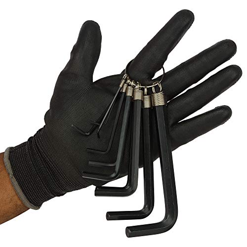 Stanley 10-Piece Metric Hex Key Ring Set Black #TOP7