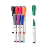 U Brands Dry Erase Markers Ultra Fine Tip Set, 8 Pack, Assorted Colors, Whiteboard Pens with Fine Point and Built In Eraser Caps, Low Odor Ink, Dry Erase Markers For Classroom, Office, Or Home