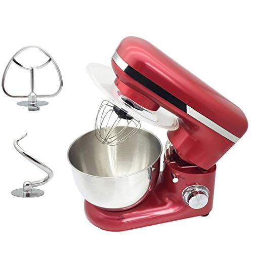 Professionelle Küchenmaschine, Edelstahlschüssel 6-Gang-Küchenmixer, 1500 W 4 l, Sahne-Ei-Schneebesen-Mixer Kuchen-Teig-Brotmischer-Maschine