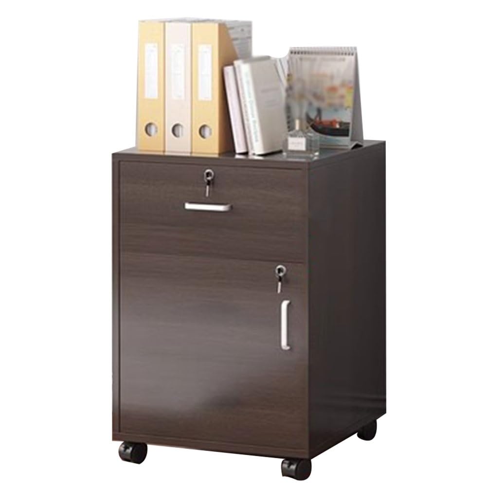 Aioneer Braun Mobile File Cabinet Mdf Material Printer Stand Home Office Furniture Commercial Quality Rolling Storage For Office Organization Stylish And Functional Solution-37X37x55cm