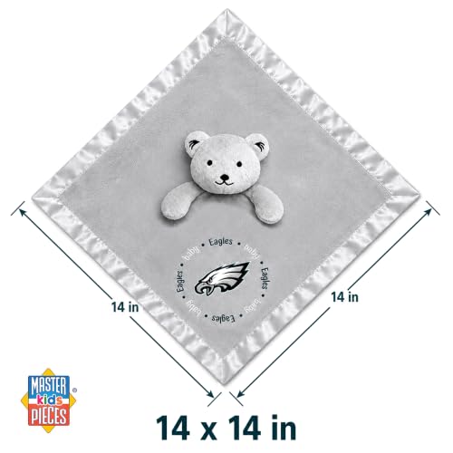 Image of Baby Fanatic NFL Baby Security Blanket Bear Snuggle Toy for Newborn Boy Girl Unisex Stuffed Animal Officially Licensed- -Philadelphia Eagles