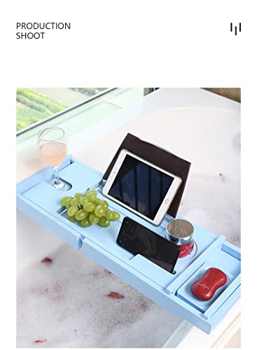 Bandeja bañera extensible con soporte de lectura para libro y tableta digital 5