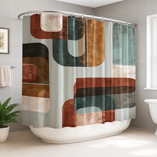 Rideau de douche extra large anti-moisissure en polyester imperméable bleu sarcelle - 2
